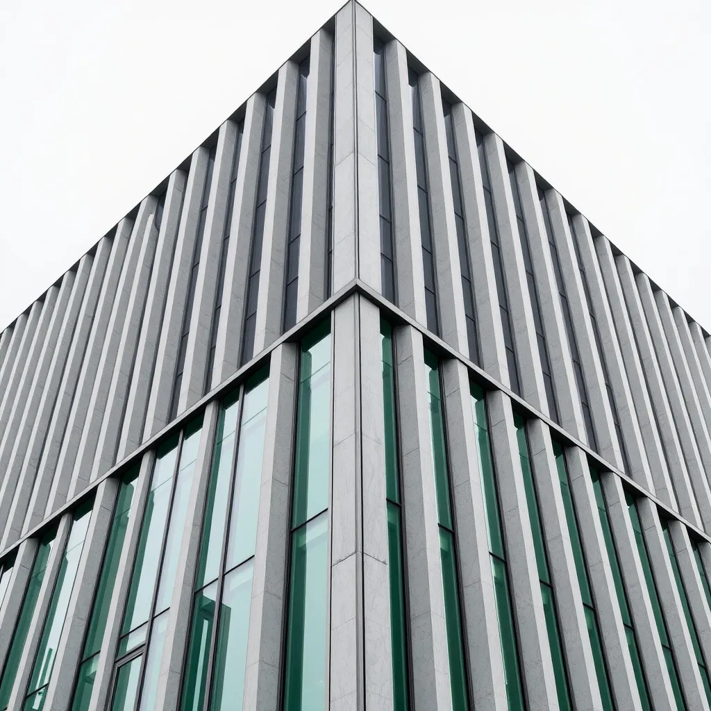 Modern minimalist architectural lines of a Belgian administr